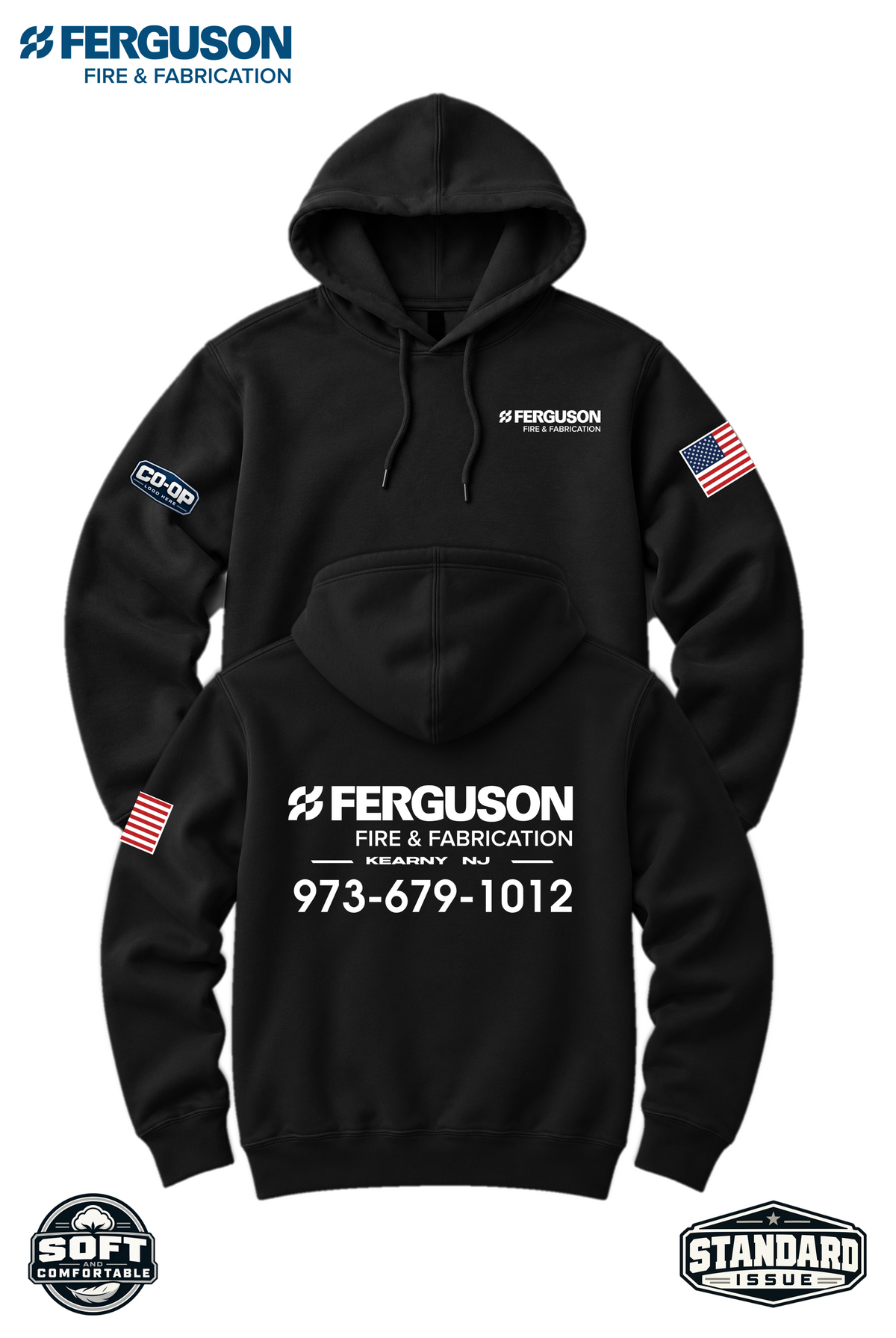Your Location Hooded Sweatshirt - Ferguson Fire Fabrication