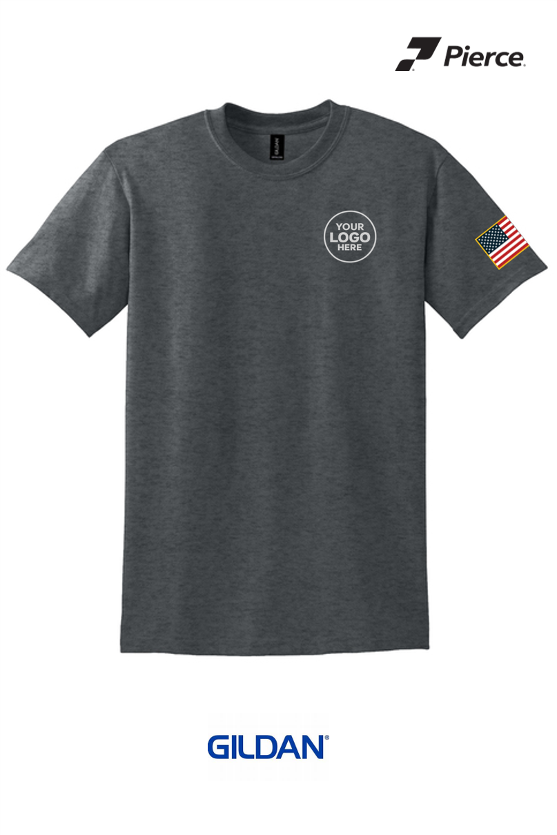 Gildan® DryBlend® 50 Cotton/50 Poly T-Shirt - DARK HEATHER Salute to Service