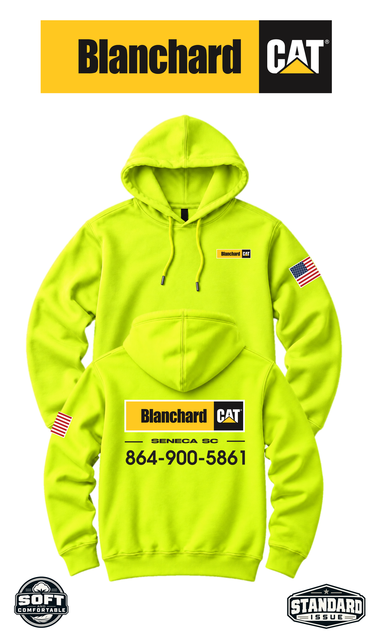 Your Location Hooded Sweatshirt - Blanchard CAT