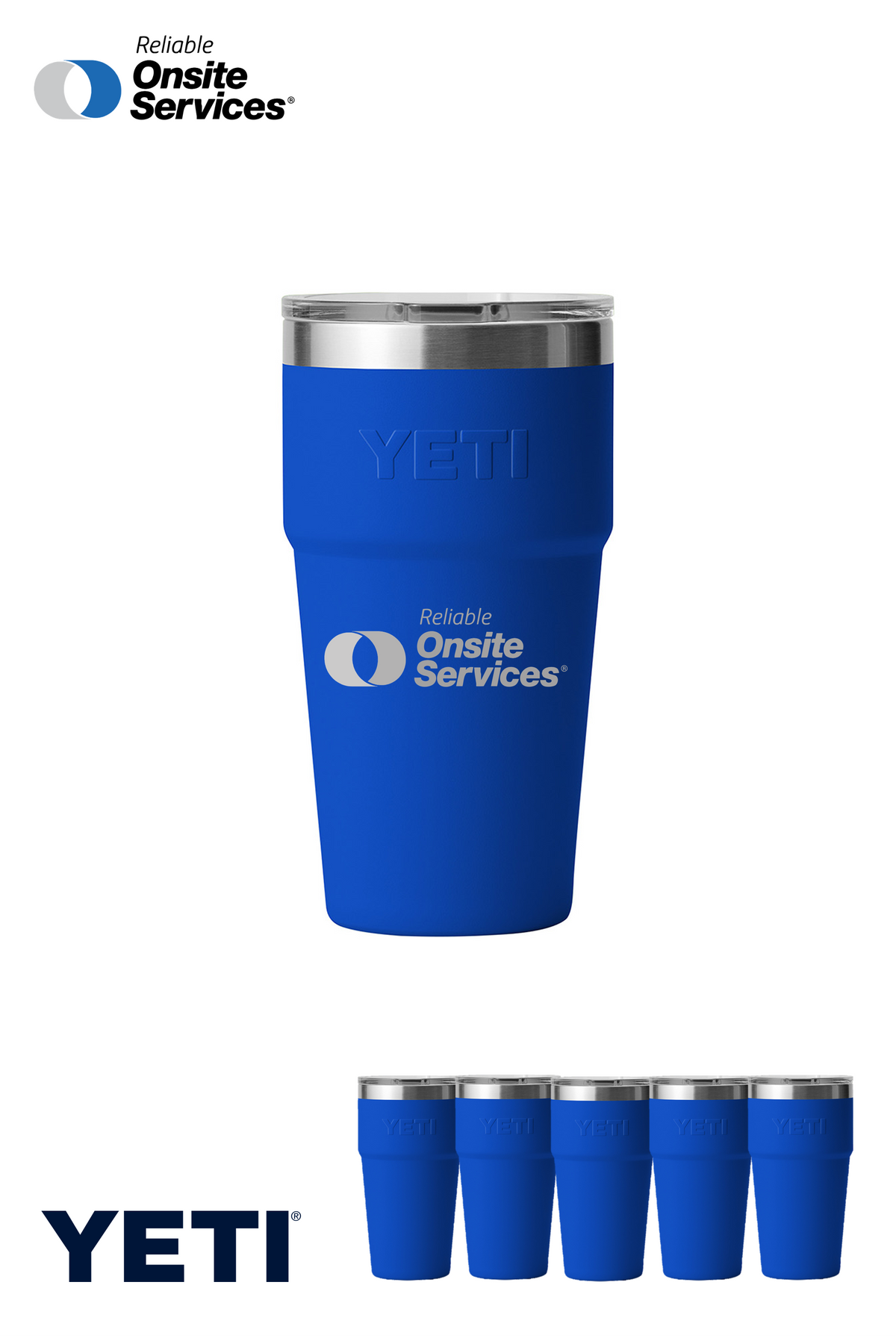(6 pack) YETI® Rambler® 20 oz. Stackable Cup with MagSlider™ Lid - Reliable Onsite Services