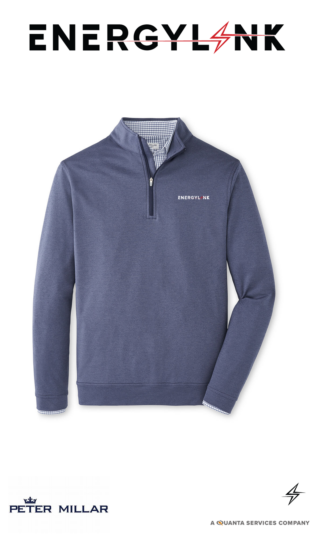 Peter Millar Men's Perth Performance Melange Quarter-Zip - EnergyLink