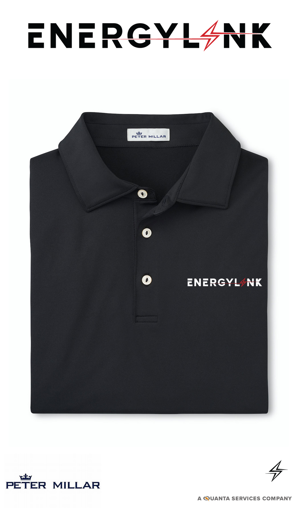 Peter Millar Men's Solid Performance Polo - Self Collar - EnergyLink