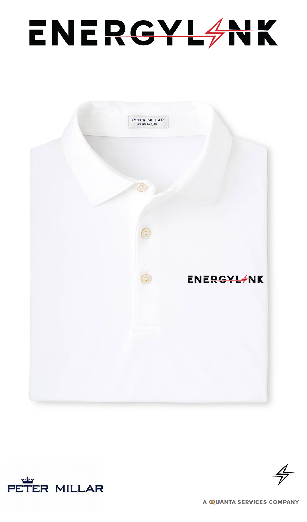 Peter Millar Men's Solid Performance Polo - Self Collar - EnergyLink