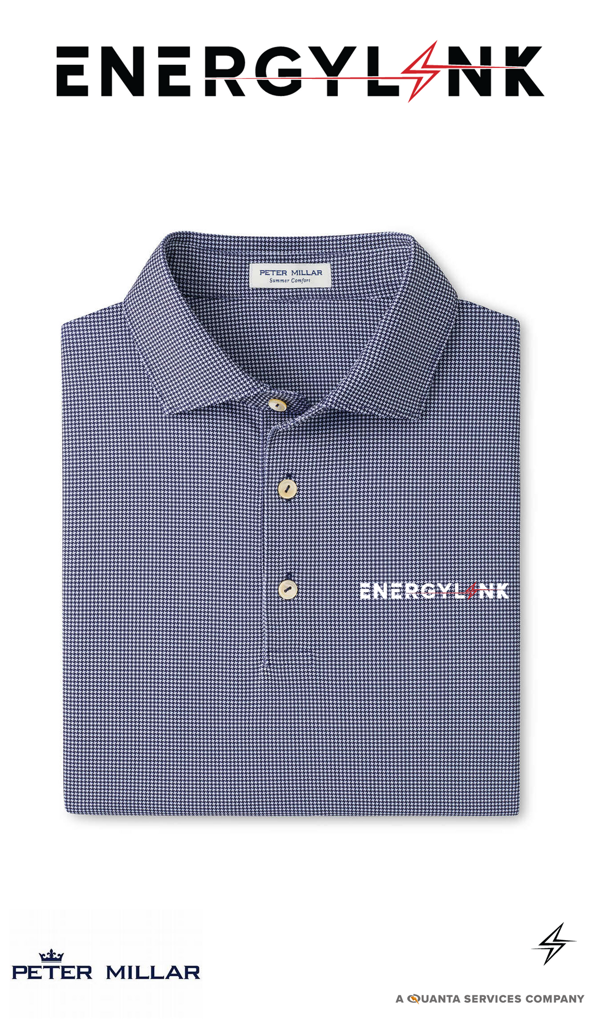 Peter Millar Men's Collegiate Border Performance Jersey Polo - Self Collar - EnergyLink