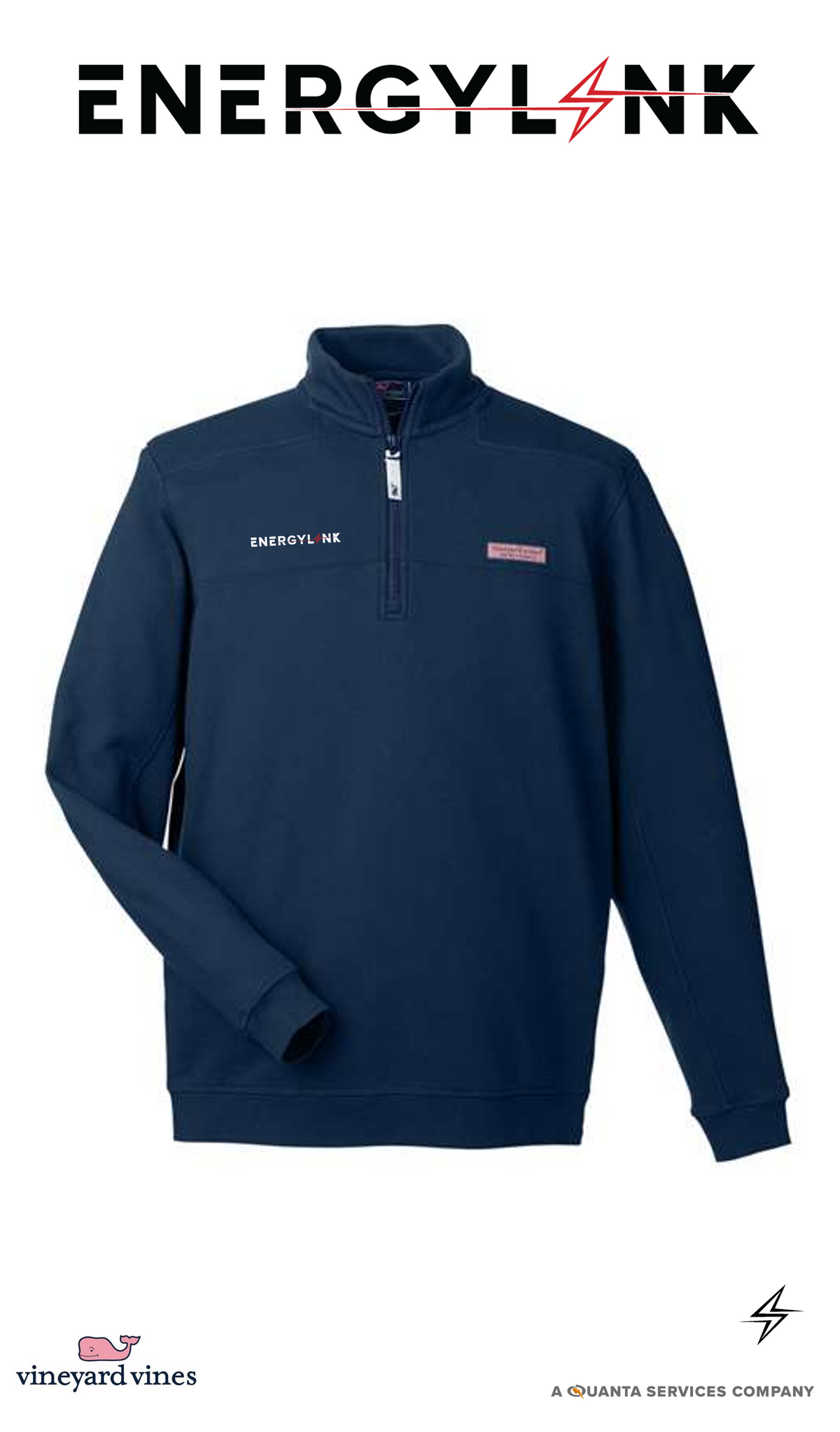 vineyard vines Men's Collegiate Shep Quarter-Zip Sweatshirt - EnergyLink