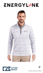 Cutter & Buck Traverse Recycled Smooth Stretch Mens Camo Quarter Zip Pullover - EnergyLink