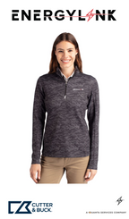 Cutter & Buck Traverse Recycled Smooth Stretch Womens Camo Quarter Zip Pullover - EnergyLink