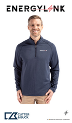 Cutter & Buck Peshastin Recycled Grid Fleece Mens Half Zip Pullover - EnergyLink