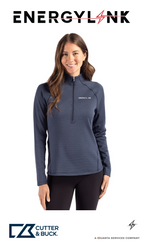 Cutter & Buck Peshastin Recycled Grid Fleece Womens Half Zip Pullover - EnergyLink