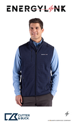 Cutter & Buck Hunts Point Recycled Fleece Mens Hybrid Full Zip Vest - EnergyLink