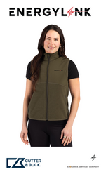 Cutter & Buck Hunts Point Recycled Fleece Womens Hybrid Full Zip Vest - EnergyLink
