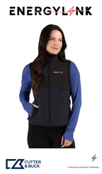 Cutter & Buck Hunts Point Recycled Fleece Womens Hybrid Full Zip Vest - EnergyLink