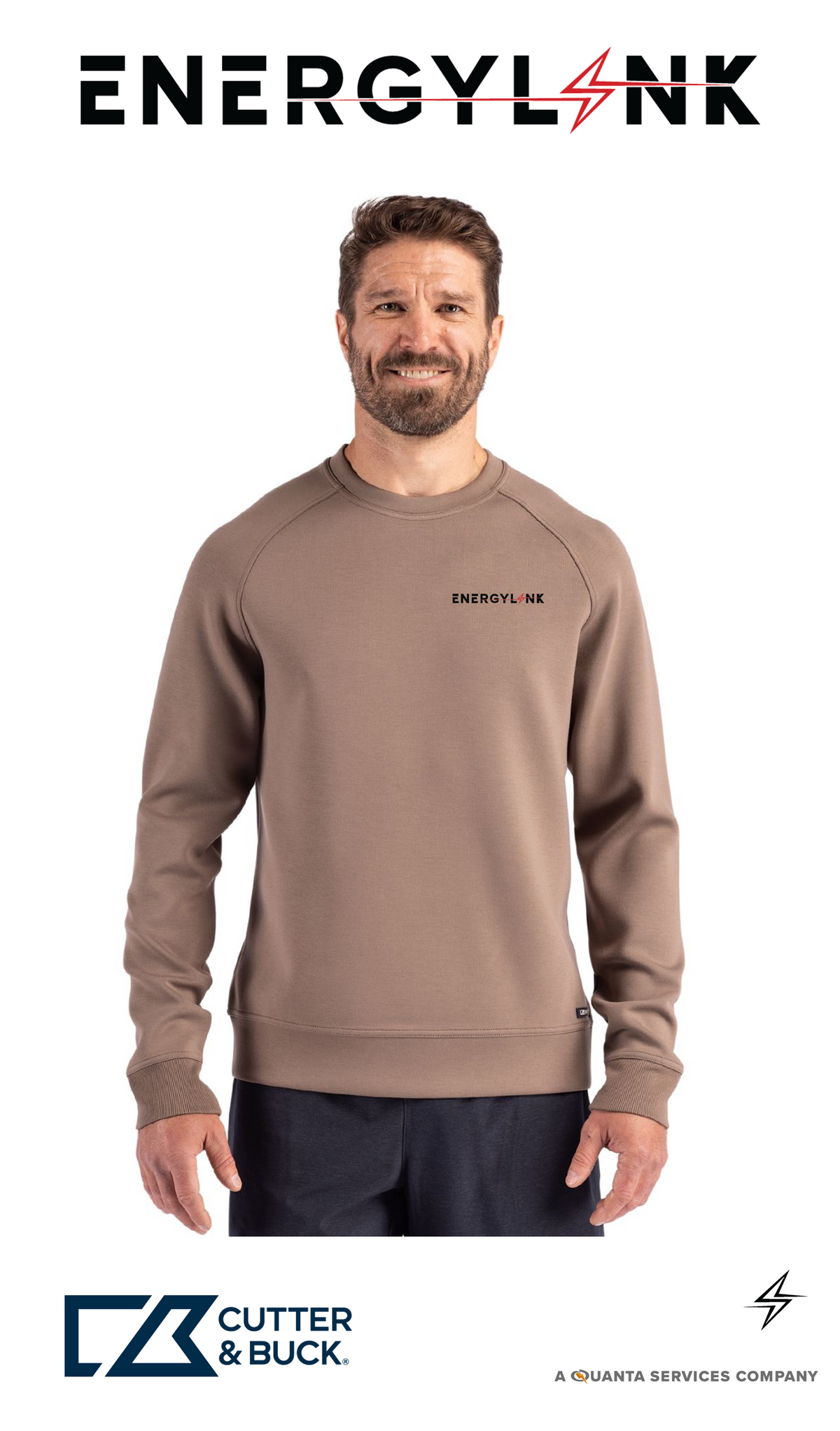 Cutter & Buck Roam Recycled Buttery-Soft Knit Mens Crew Neck Pullover - EnergyLink