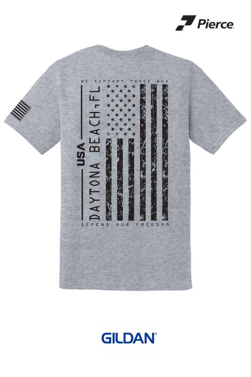 Gildan® DryBlend® 50 Cotton/50 Poly T-Shirt - GREY Salute to Service