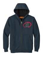 Heavyweight Full-Zip Hooded Sweatshirt with Thermal Lining + YOUR LOGO