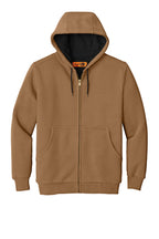 Heavyweight Full-Zip Hooded Sweatshirt with Thermal Lining + YOUR LOGO
