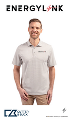 Cutter & Buck Virtue Recycled Stripe Featherlight Pique Mens Polo - EnergyLink
