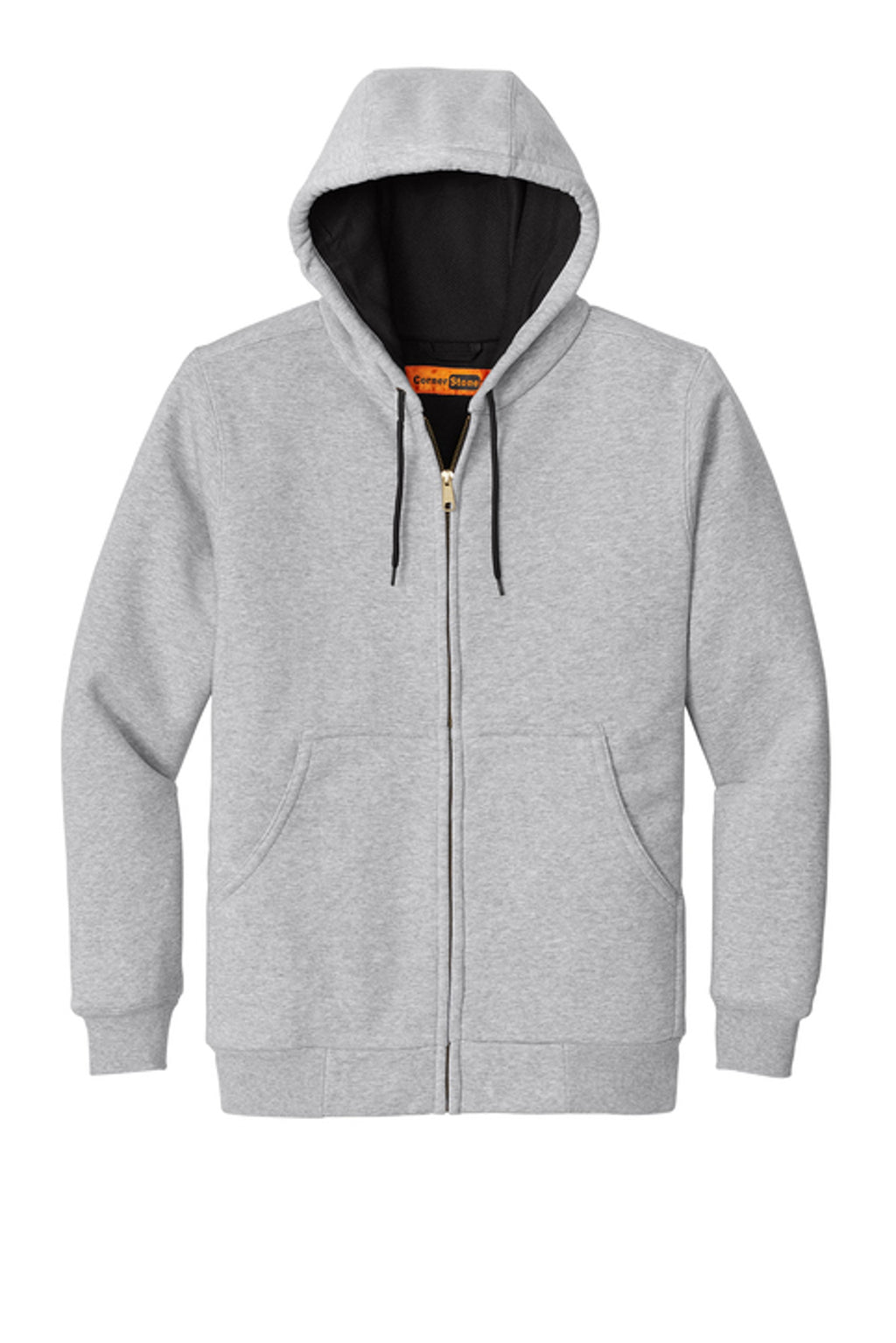 Heavyweight Full-Zip Hooded Sweatshirt with Thermal Lining + YOUR LOGO