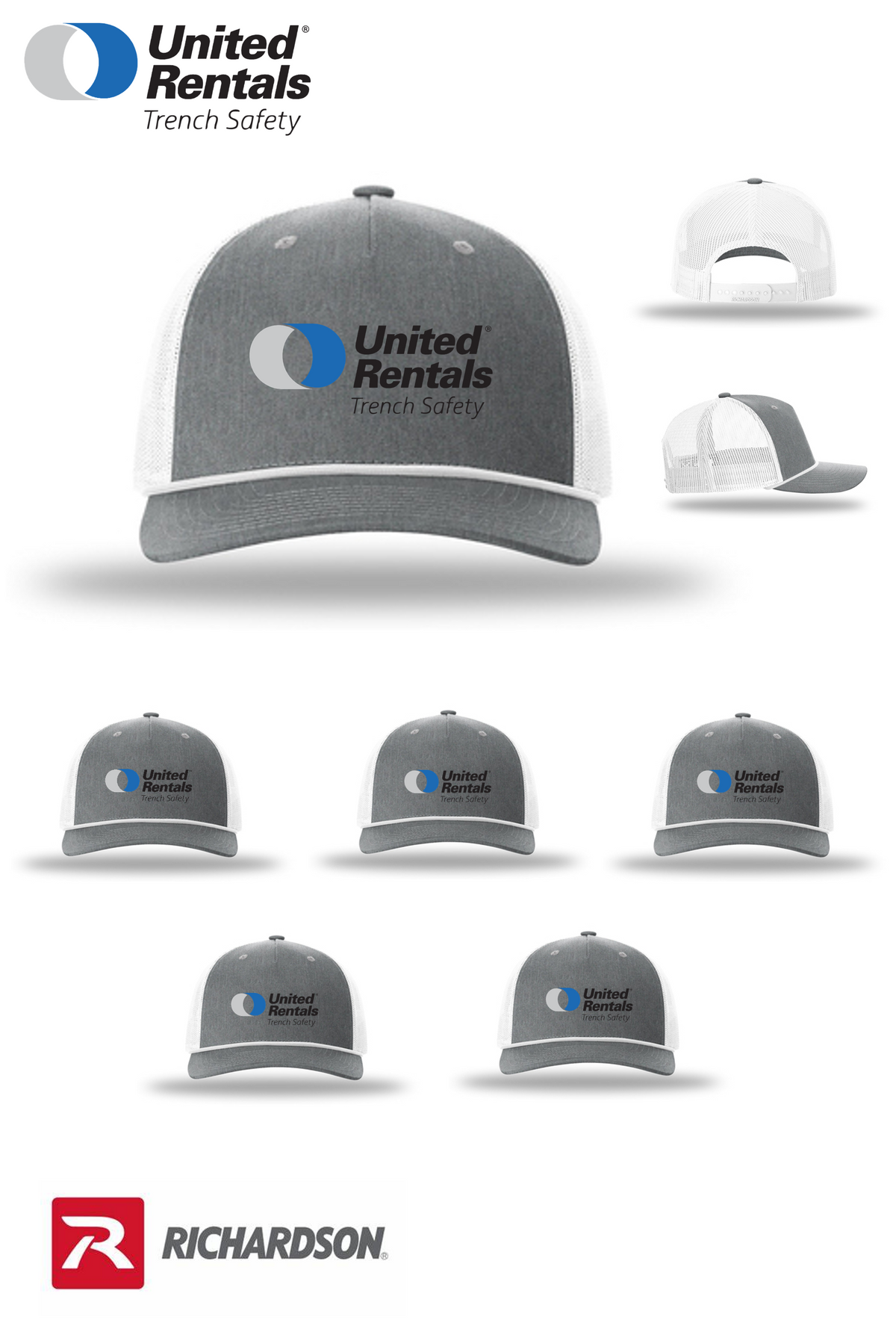 (6 pack) Richardson Five-Panel with Rope - UR Trench Safety