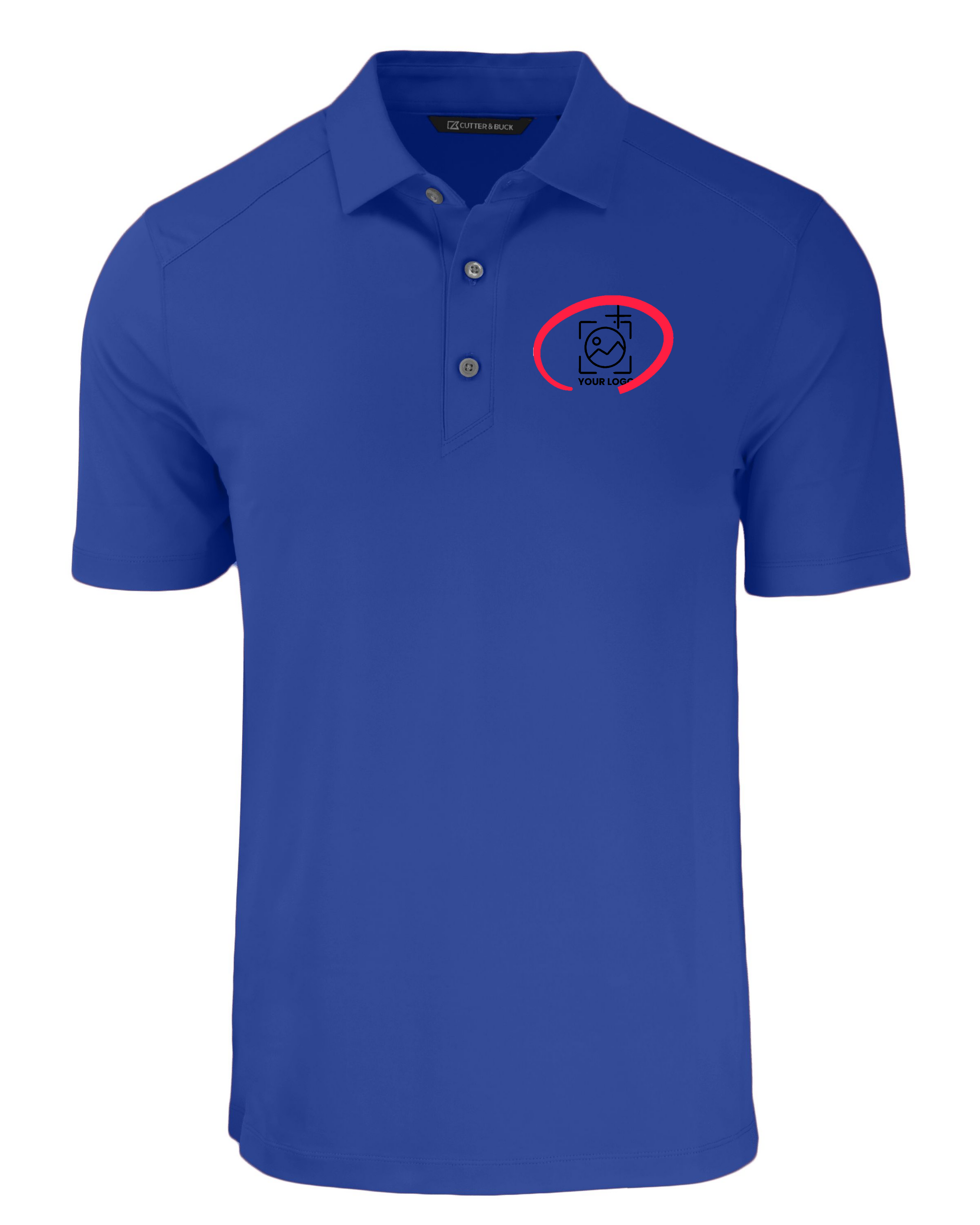 Cutter & Buck Forge Recycled Four-Way Stretch Mens Polo + YOUR LOGO