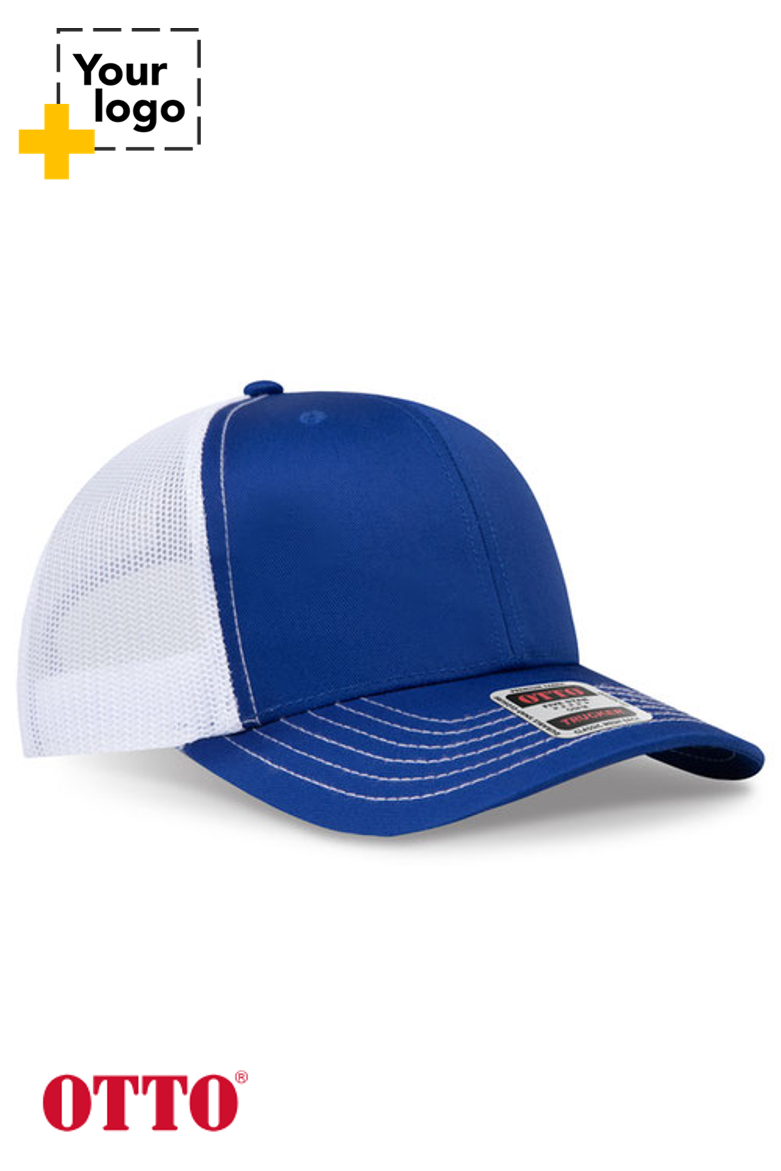 OTTO CAP 6 Panel Mid Profile Mesh Back Trucker Hat