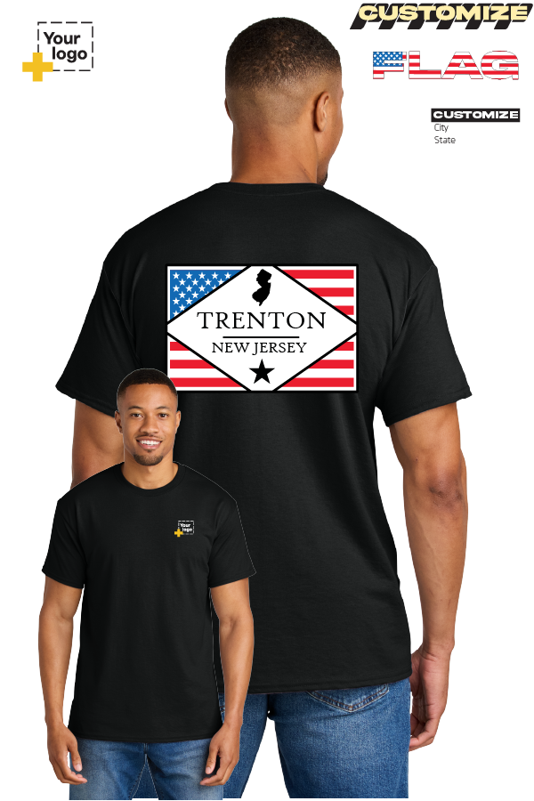 Custom Gildan® DryBlend® 50 Cotton/50 Poly T-Shirt - DIAMOND FLAG