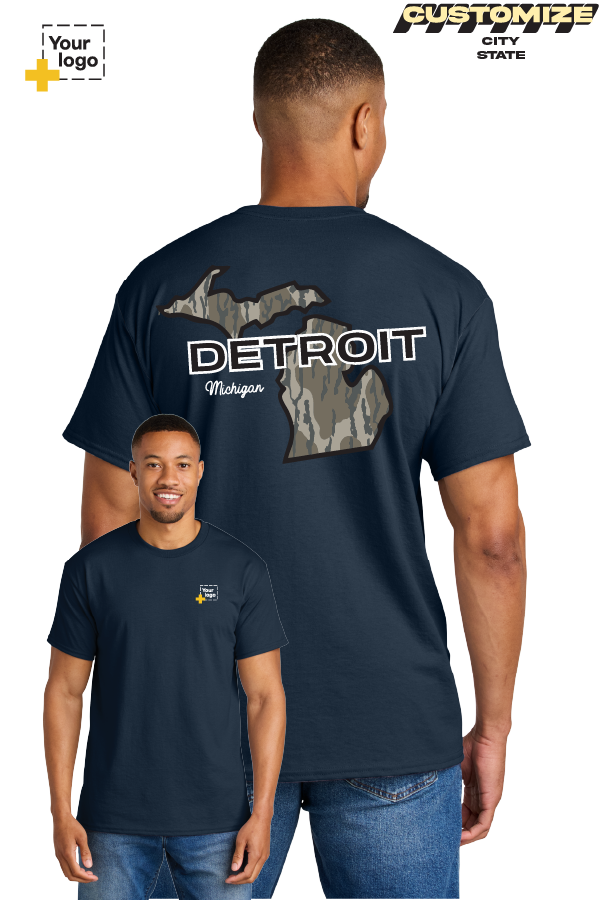 Custom Gildan® DryBlend® 50 Cotton/50 Poly T-Shirt - Bottomland Camo