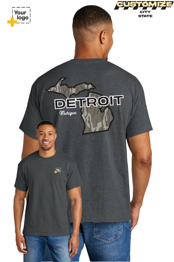 Custom Gildan® DryBlend® 50 Cotton/50 Poly T-Shirt - Bottomland Camo