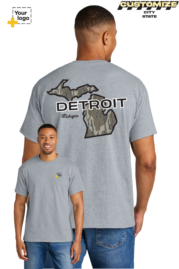 Custom Gildan® DryBlend® 50 Cotton/50 Poly T-Shirt - Bottomland Camo