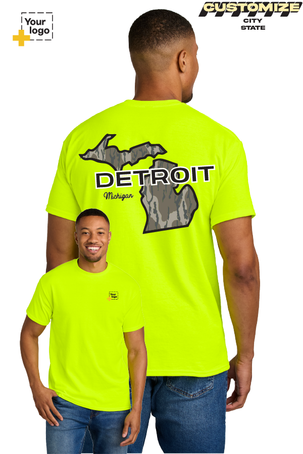 Custom Gildan® DryBlend® 50 Cotton/50 Poly T-Shirt - Bottomland Camo