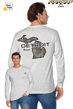 Custom Gildan® DryBlend® 50 Cotton/50 Poly Long Sleeve T-Shirt -  Bottomland Camo