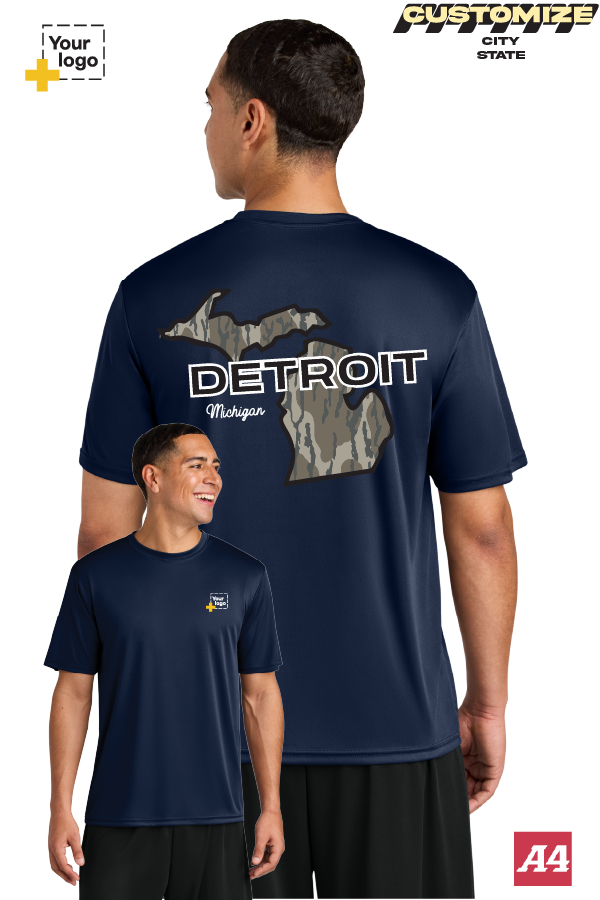 Custom A4 Cooling Performance Tee - Bottomland Camo