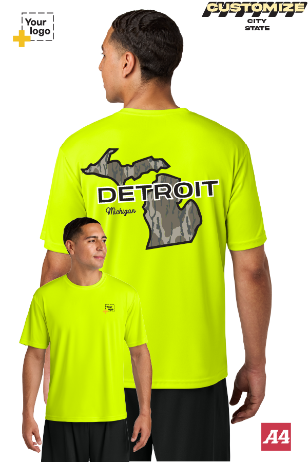 Custom A4 Cooling Performance Tee - Bottomland Camo