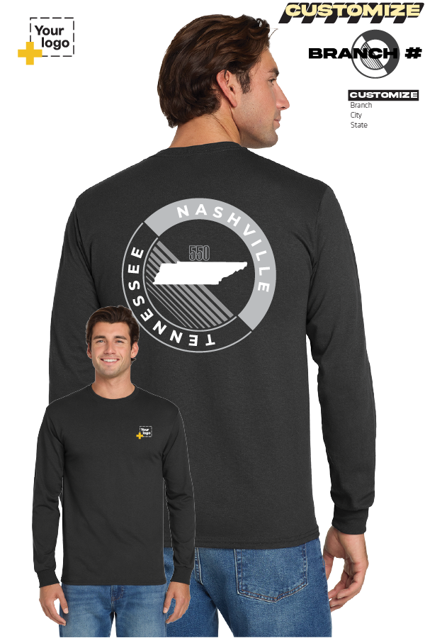 Custom Gildan® DryBlend® 50 Cotton/50 Poly Long Sleeve T-Shirt - CIRCLE