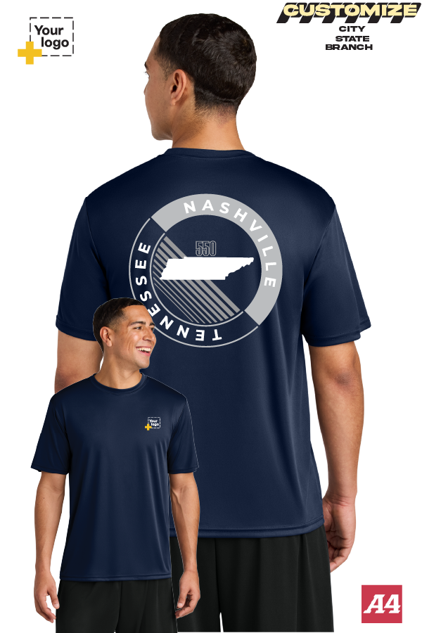 Custom A4 Cooling Performance Tee - CIRCLE