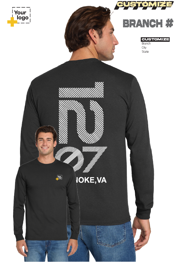 Custom Gildan® DryBlend® 50 Cotton/50 Poly Long Sleeve T-Shirt - Branch #