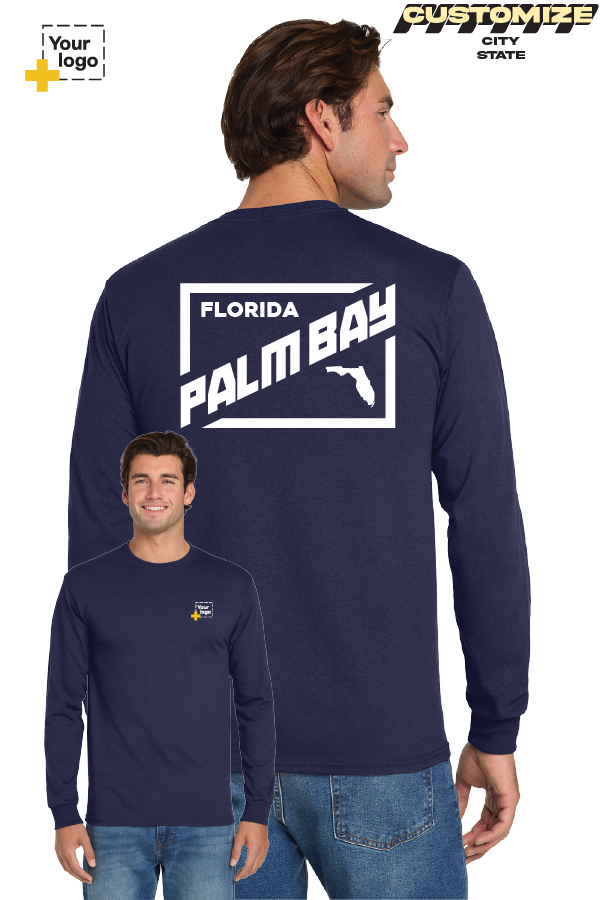 Custom Gildan® DryBlend® 50 Cotton/50 Poly Long Sleeve T-Shirt - DIAGONAL