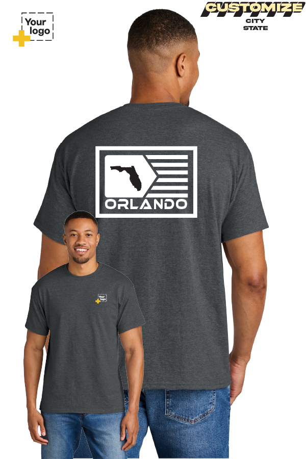 Custom Gildan® DryBlend® 50 Cotton/50 Poly T-Shirt - GEOMETRIC FLAG