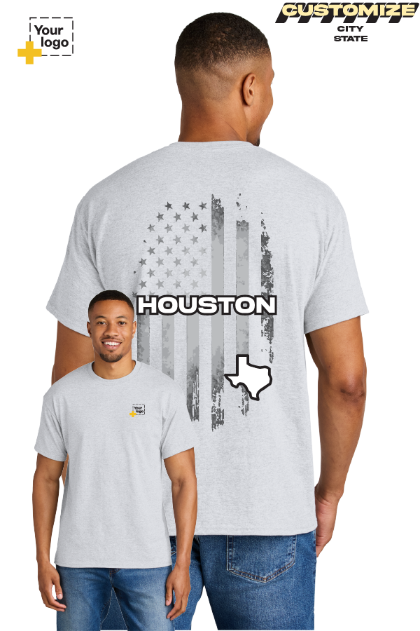 Custom Gildan® DryBlend® 50 Cotton/50 Poly T-Shirt - FLAG