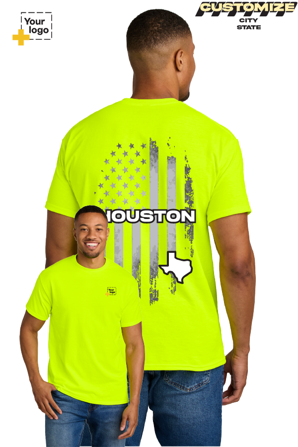Custom Gildan® DryBlend® 50 Cotton/50 Poly T-Shirt - FLAG