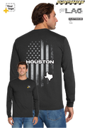 Custom Gildan® DryBlend® 50 Cotton/50 Poly Long Sleeve T-Shirt - FLAG