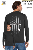 Custom Gildan® DryBlend® 50 Cotton/50 Poly Long Sleeve T-Shirt - FLAG