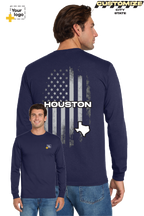 Custom Gildan® DryBlend® 50 Cotton/50 Poly Long Sleeve T-Shirt - FLAG