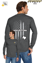 Custom Gildan® DryBlend® 50 Cotton/50 Poly Long Sleeve T-Shirt - FLAG