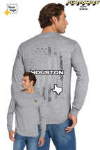 Custom Gildan® DryBlend® 50 Cotton/50 Poly Long Sleeve T-Shirt - FLAG