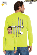 Custom Gildan® DryBlend® 50 Cotton/50 Poly Long Sleeve T-Shirt - FLAG