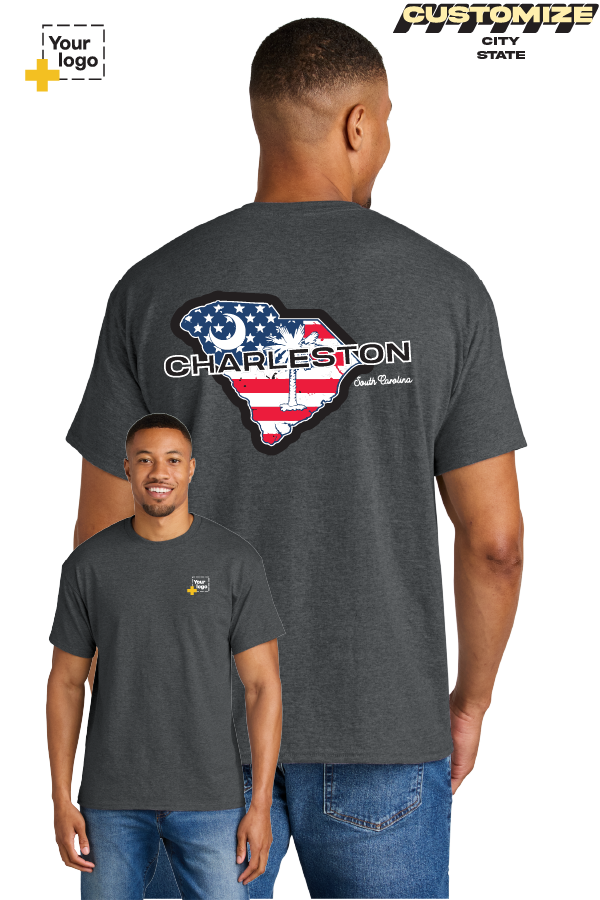 Custom Gildan® DryBlend® 50 Cotton/50 Poly T-Shirt - Merica State