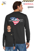Custom Gildan® DryBlend® 50 Cotton/50 Poly Long Sleeve T-Shirt - Merica State