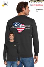 Custom Gildan® DryBlend® 50 Cotton/50 Poly Long Sleeve T-Shirt - Merica State