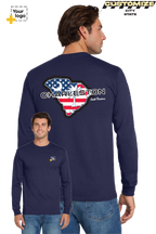 Custom Gildan® DryBlend® 50 Cotton/50 Poly Long Sleeve T-Shirt - Merica State